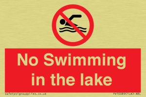 No Swimming in the lake